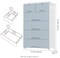 Dresser with Plastic Drawers, Storage Cabinet with 6 Drawers, Closet Drawers Tall Clothes Organizer,Playroom,Bedroom Furniture,Blue-Grey
